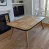 Dining table made from engineered oak parquet - furniture elements #CraftedForLife