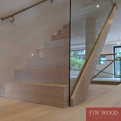 Stair Cladding - Modern look in London by Fin Wood #CraftedForLife #CraftedForLife