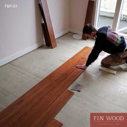 Fitting Bamboo Floors - Wide plank Bamboo flooring #CraftedForLife