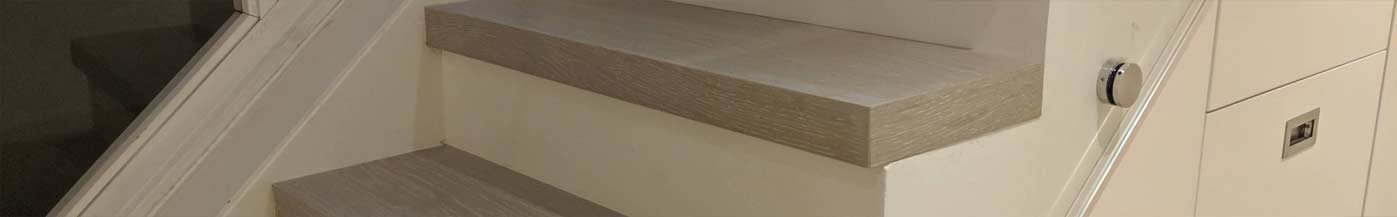 Stair cladding UK, wood covering for stairs