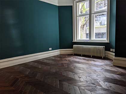  Vintage French oak chevron brings 19th century elegance to Bloomsbury Mansion flat, WC1B #CraftedForLife