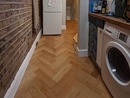 The customer was thrilled with her new floor and gave glowing reviews #CraftedForLife