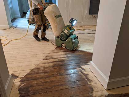 Old pine boards need thorough sanding #CraftedForLife