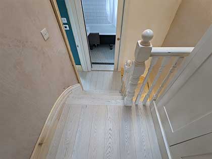 We cladded two flights of stairs and replaced the skirting boards #CraftedForLife