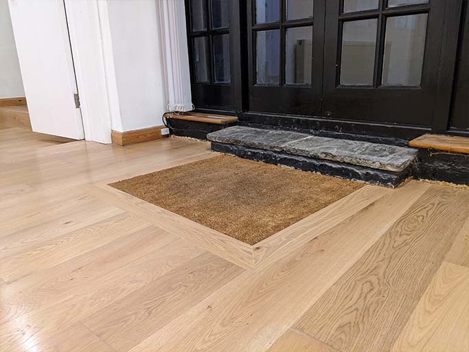 Integrated door mats help to protect the floor #CraftedForLife