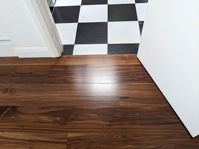 The customers were delighted with their new warm walnut floor #CraftedForLife