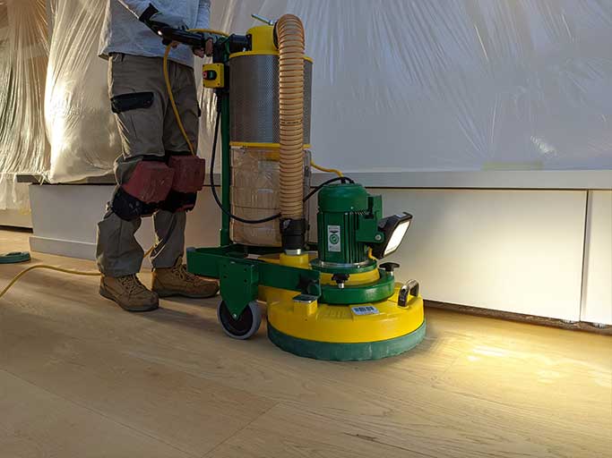 We use Lagler sanding machines which are very effective but noisy #CraftedForLife