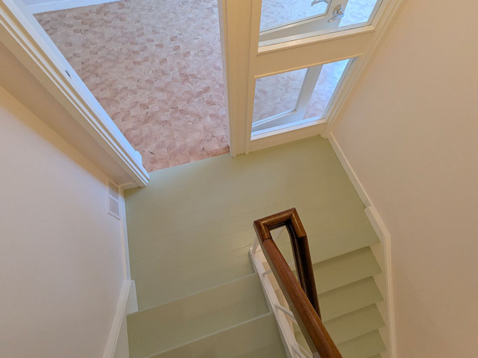 The original painted pine floorboards were replaced with solid oak boards #CraftedForLife