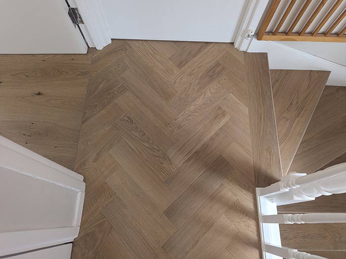 We combined herringbone parquet and boards to highlight the strengths of both #CraftedForLife