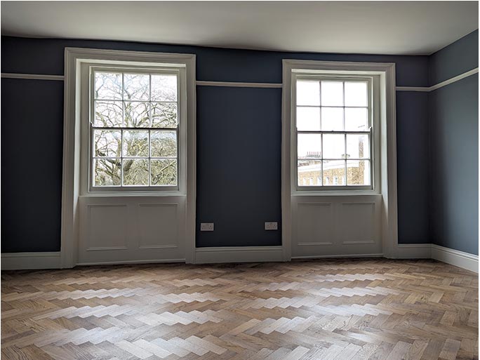 Aged appearance of the parquet evokes the charm of a reclaimed floor #CraftedForLife