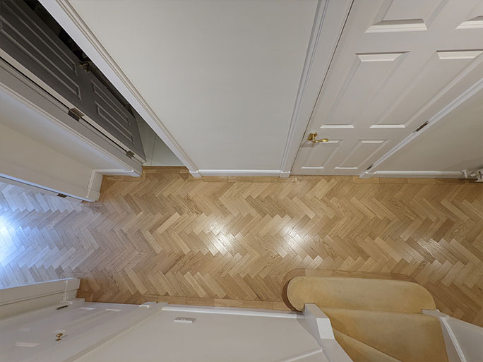 Bevelled edge parquet is an excellent choice for achieving a classic, rustic appearance #CraftedForLife