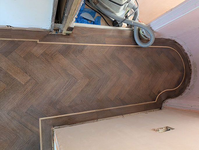 Curved borders required a high level of precision and craftsmanship #CraftedForLife