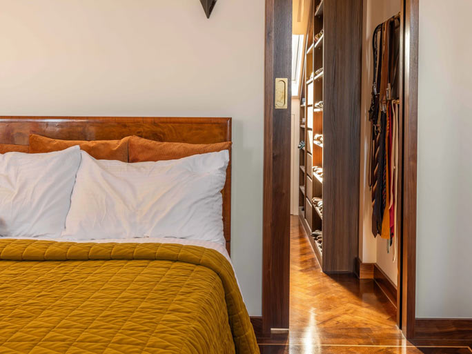 Even the walk in wardrobes have been given the special parquet floor #CraftedForLife