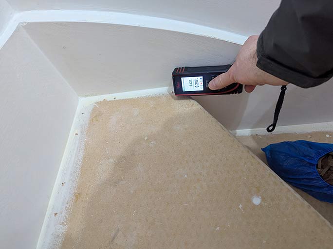 Digital laser measuring during the initial site visit #CraftedForLife