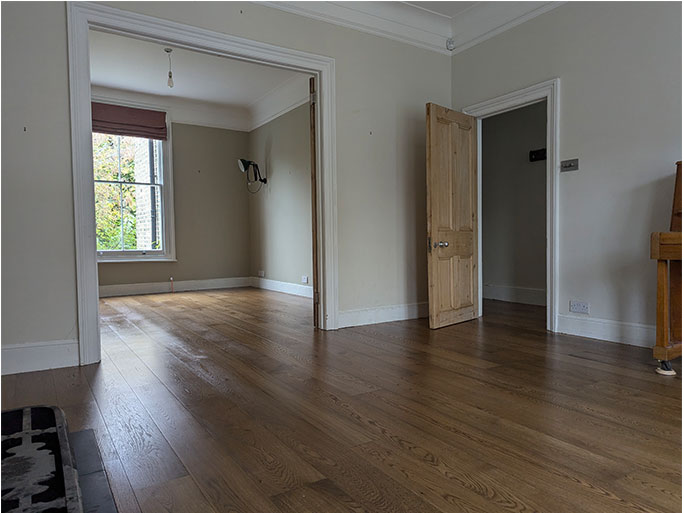 Random width oak flooring was selected for this floor #CraftedForLife
