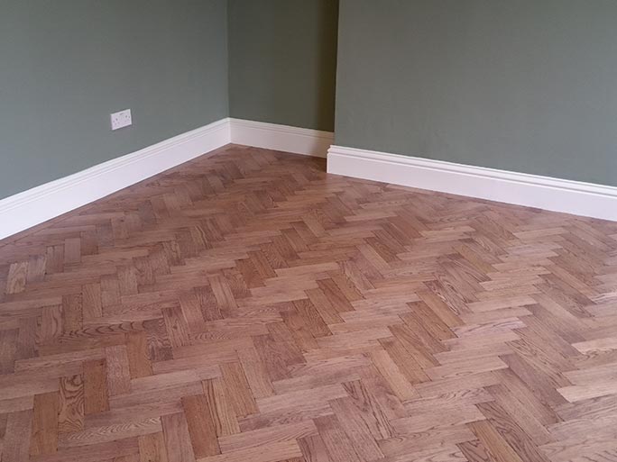 Skirting boards were temporarily removed to facilitate the levelling works #CraftedForLife