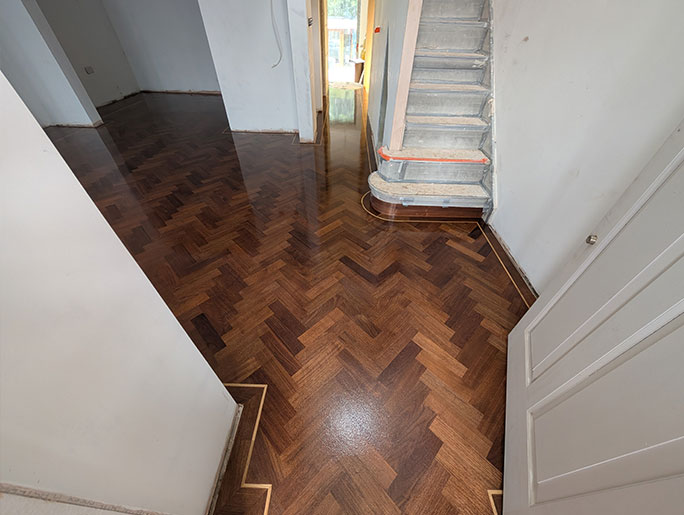 The clients favoured a super gloss finish to enhance the richness of the walnut #CraftedForLife