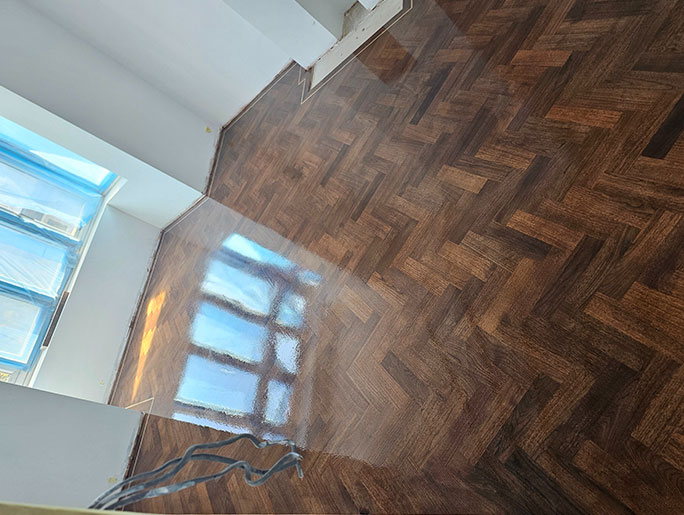 The floor was finished with a high gloss lacquer #CraftedForLife