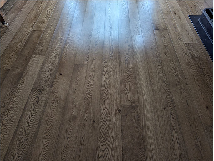 The oak boards featured a traditional profile with a natural grain #CraftedForLife