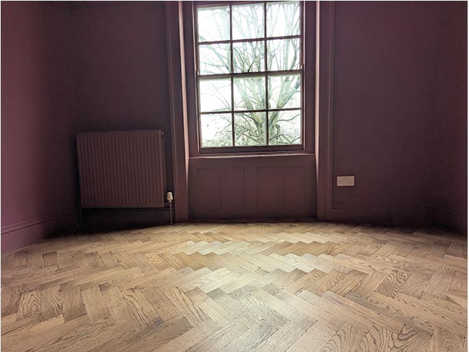 The parquet blocks were factory finished, offering both consistency and durability #CraftedForLife