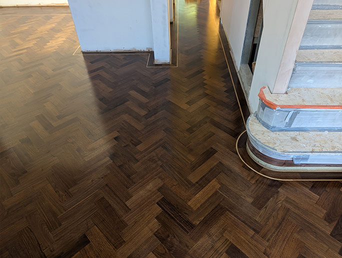 The square edge profile of the parquet creates a super flat, seamless surface #CraftedForLife