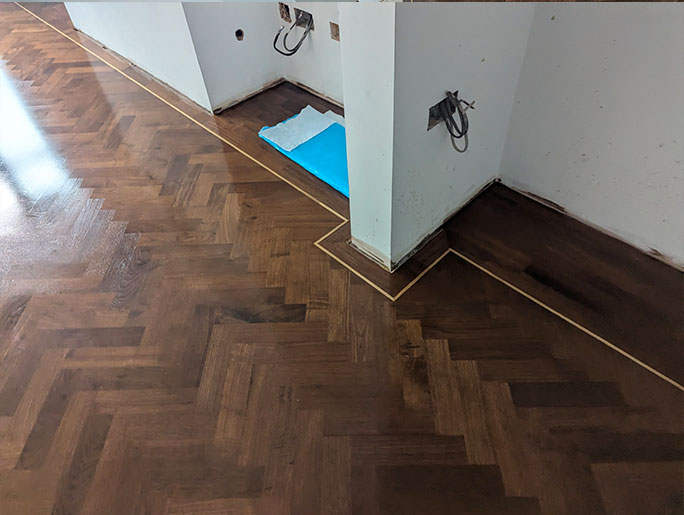 The subfloors were prepared in advance to provide a sound base for installation #CraftedForLife