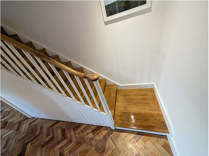 There was a thorough deep clean of the existing parquet floor #CraftedForLife