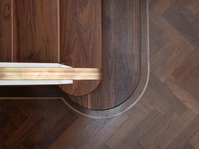 There’s herringbone parquet, curved steps and serious art deco intent. Tinie Tempah #CraftedForLife