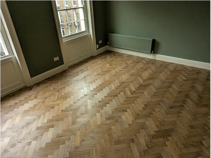 This antique oak herringbone parquet created a refined and characterful finish #CraftedForLife