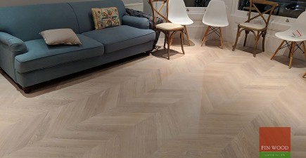 Mixing flooring style creates a floor with character